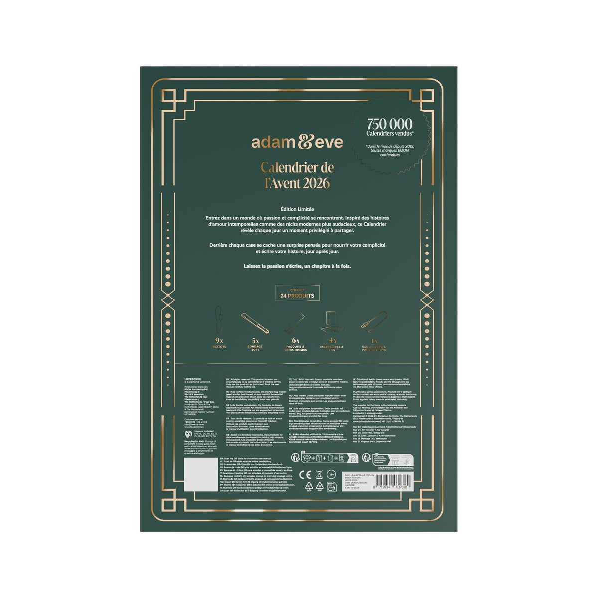 Calendrier de l'Avent Adam & Eve 2026 – 24 surprises – coffret (vue 3)