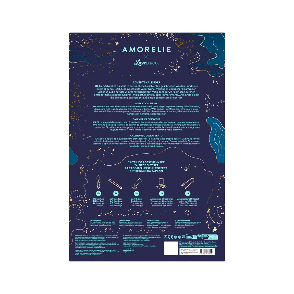 Calendrier de l'Avent AMORELIE x Loveboxxx Luxury 2026 – coffret (vue 3)