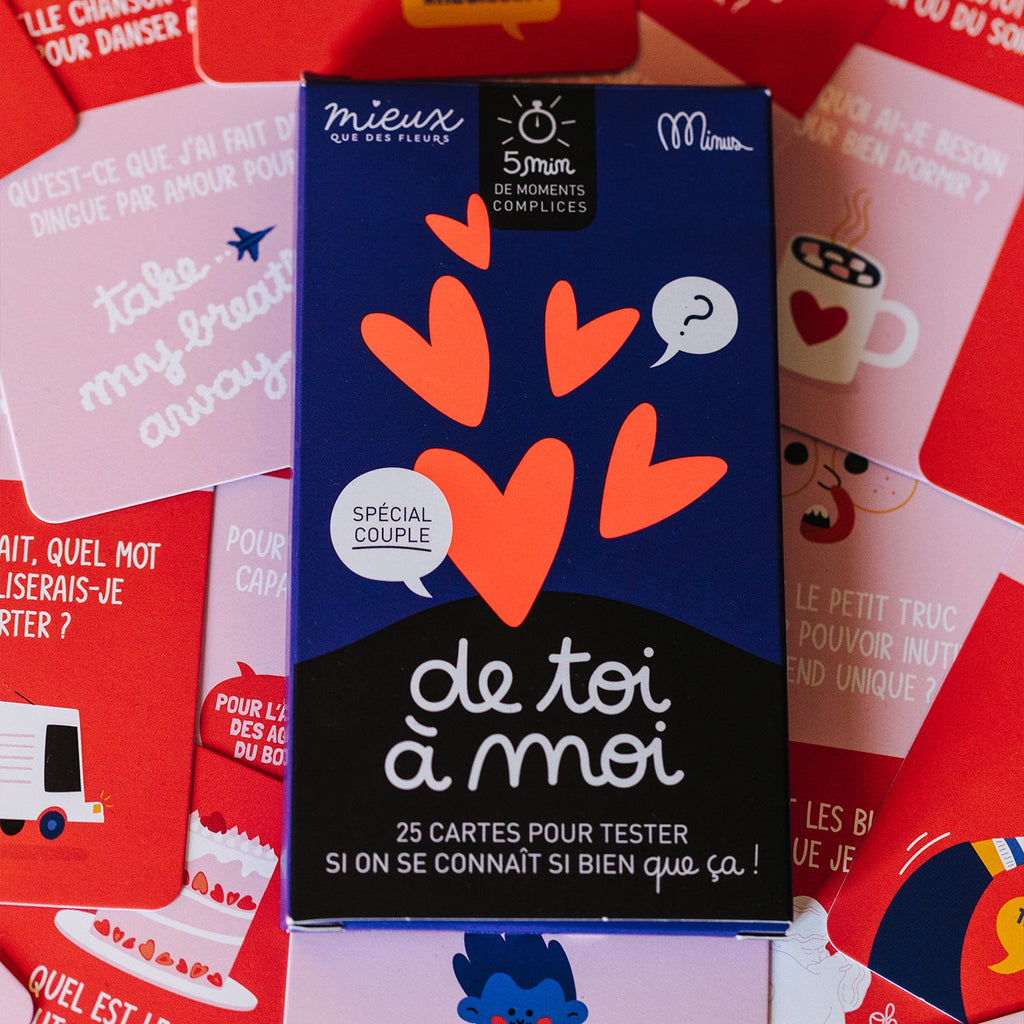 Jeu de cartes couple de toi à moi pour partager un moment complice