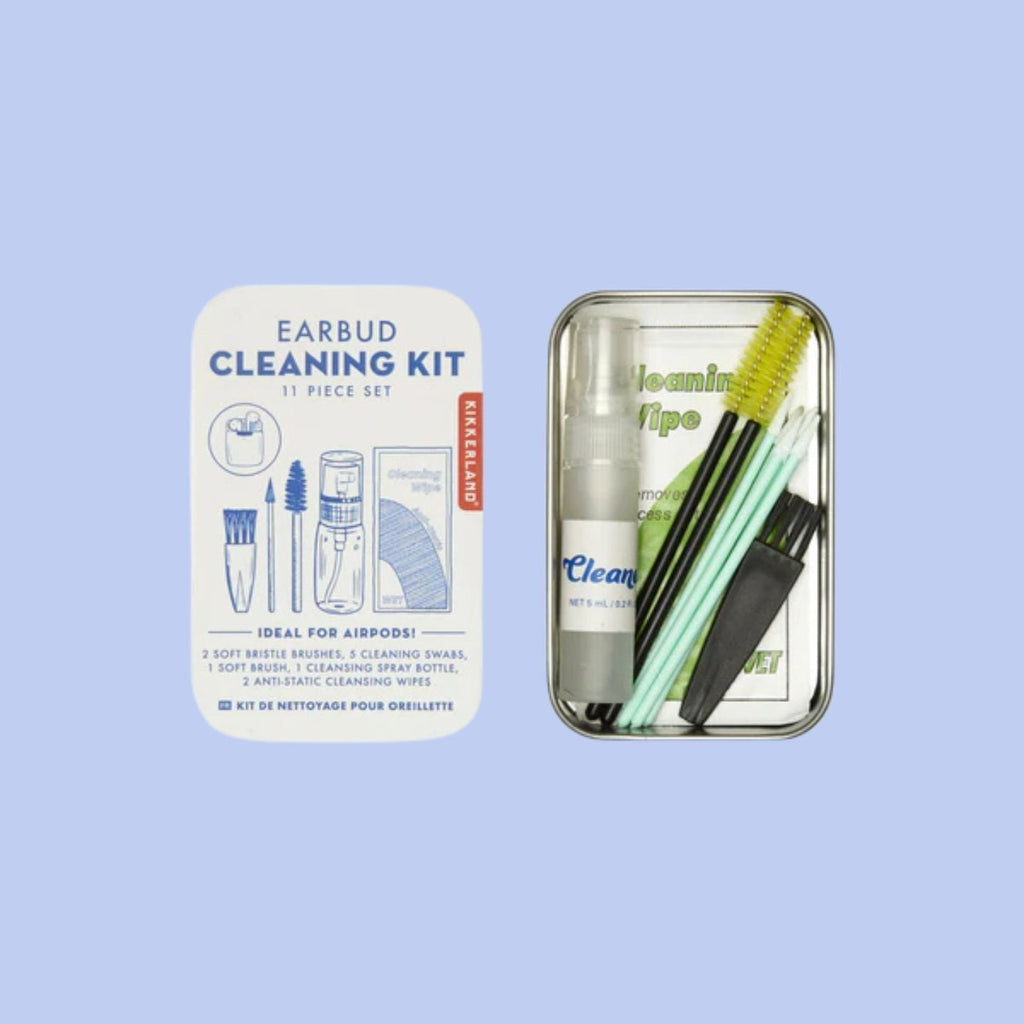 Kit de nettoyage pour écouteurs Kikkerland avec brosse et accessoires