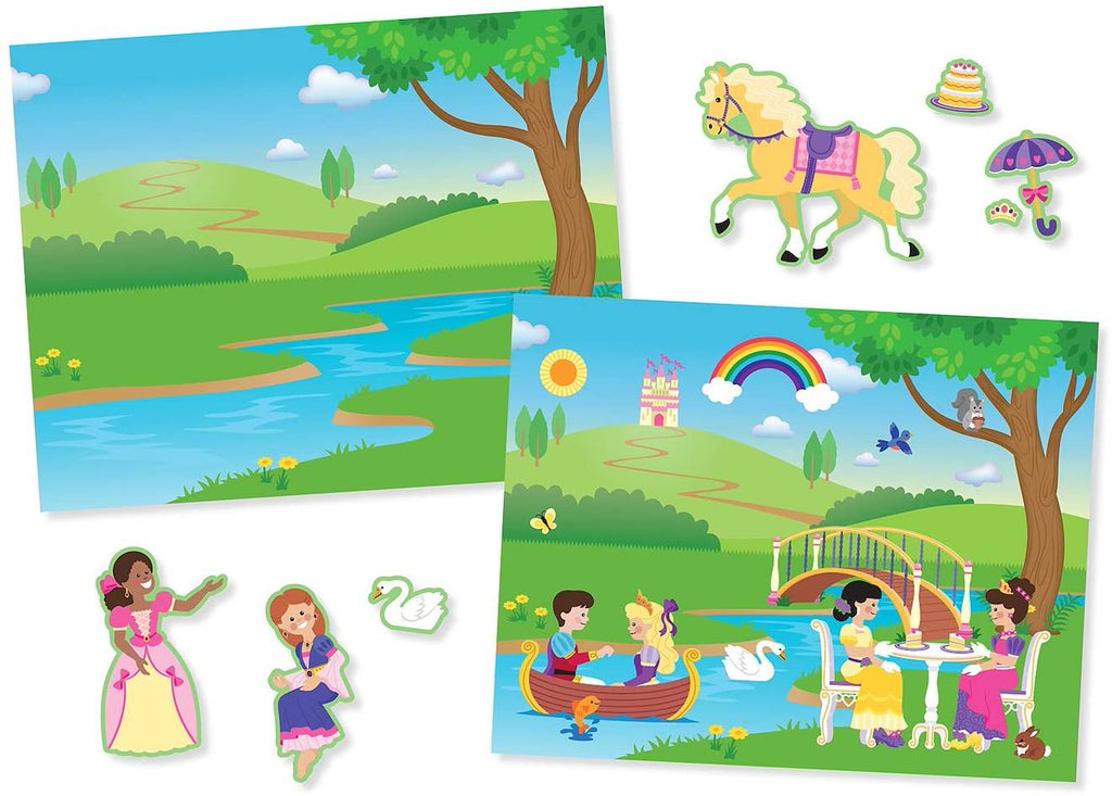 200 autocollants réutilisables - princesses rose
