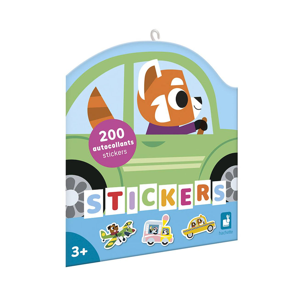 200 stickers en planches les véhicules multicolore