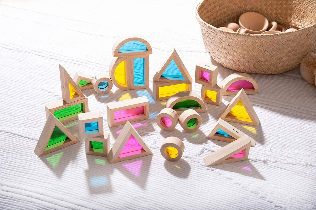 24 blocs sensoriels arc-en-ciel beige