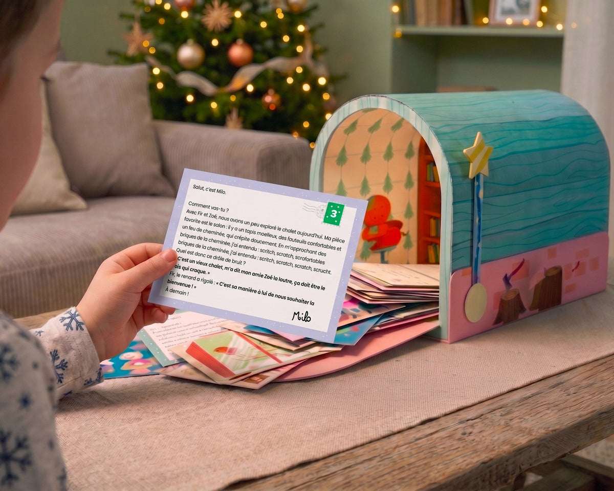 Boîte aux lettres de l'Avent Pandacraft avec Milo le manchot