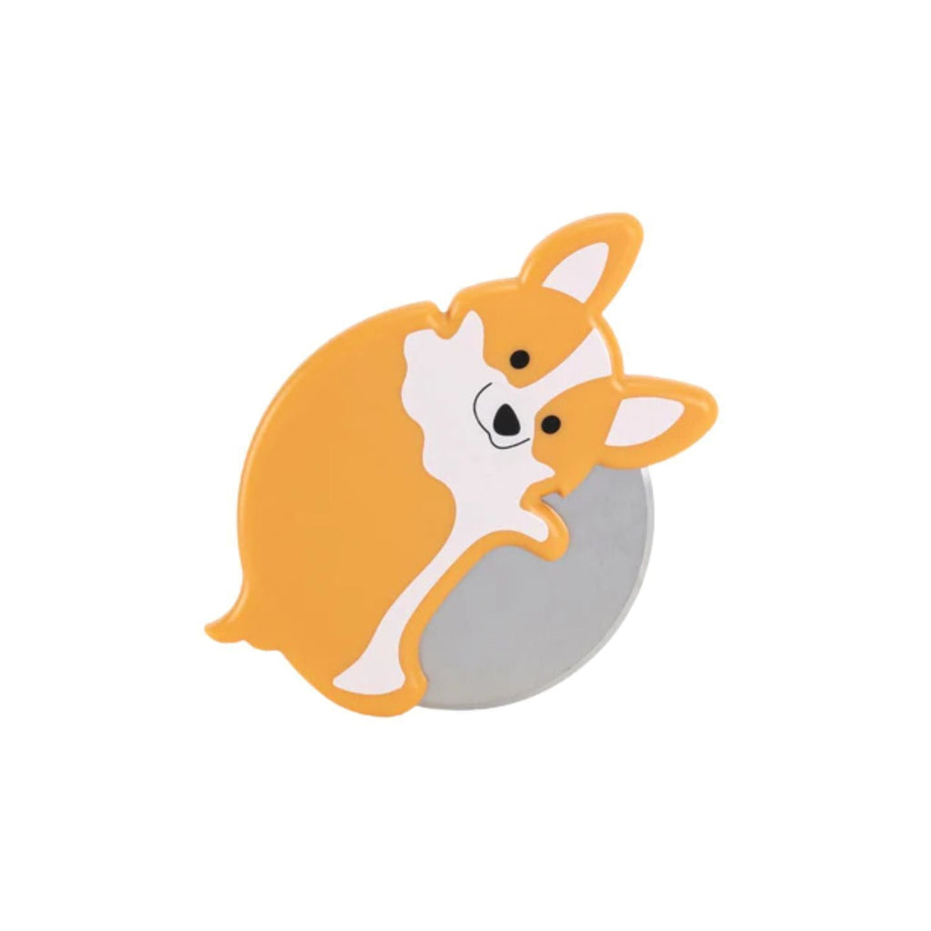 Coupe-pizza corgi mignon vu de profil