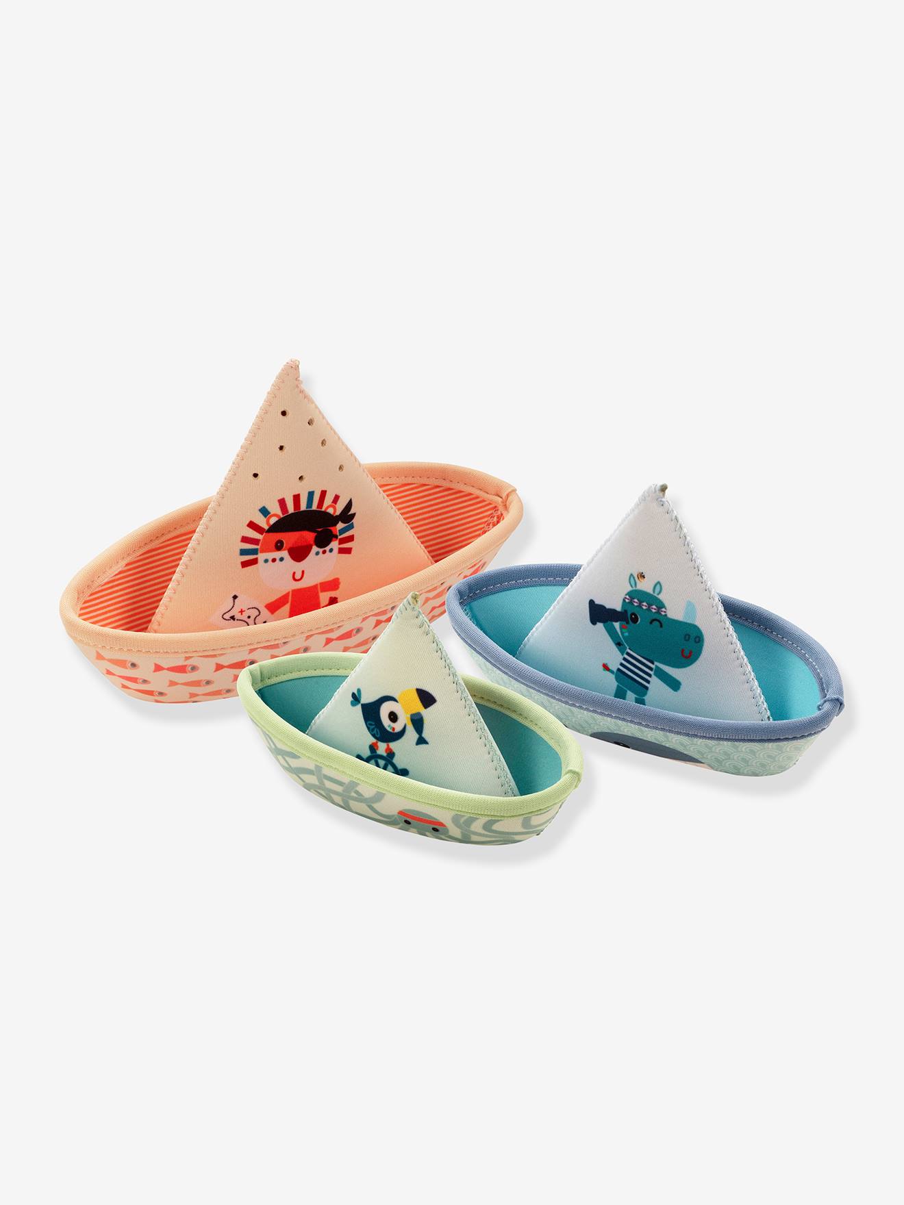 3 bateaux de bain s multicolore
