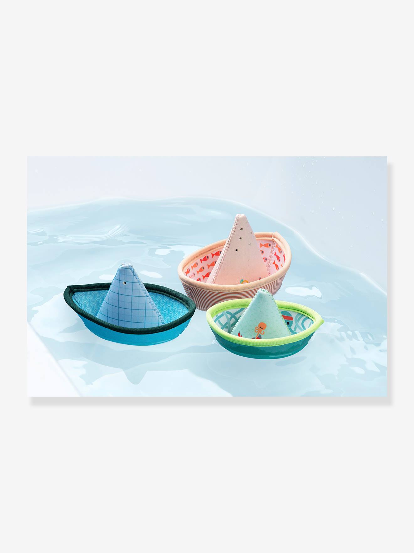 3 bateaux de bain s multicolore