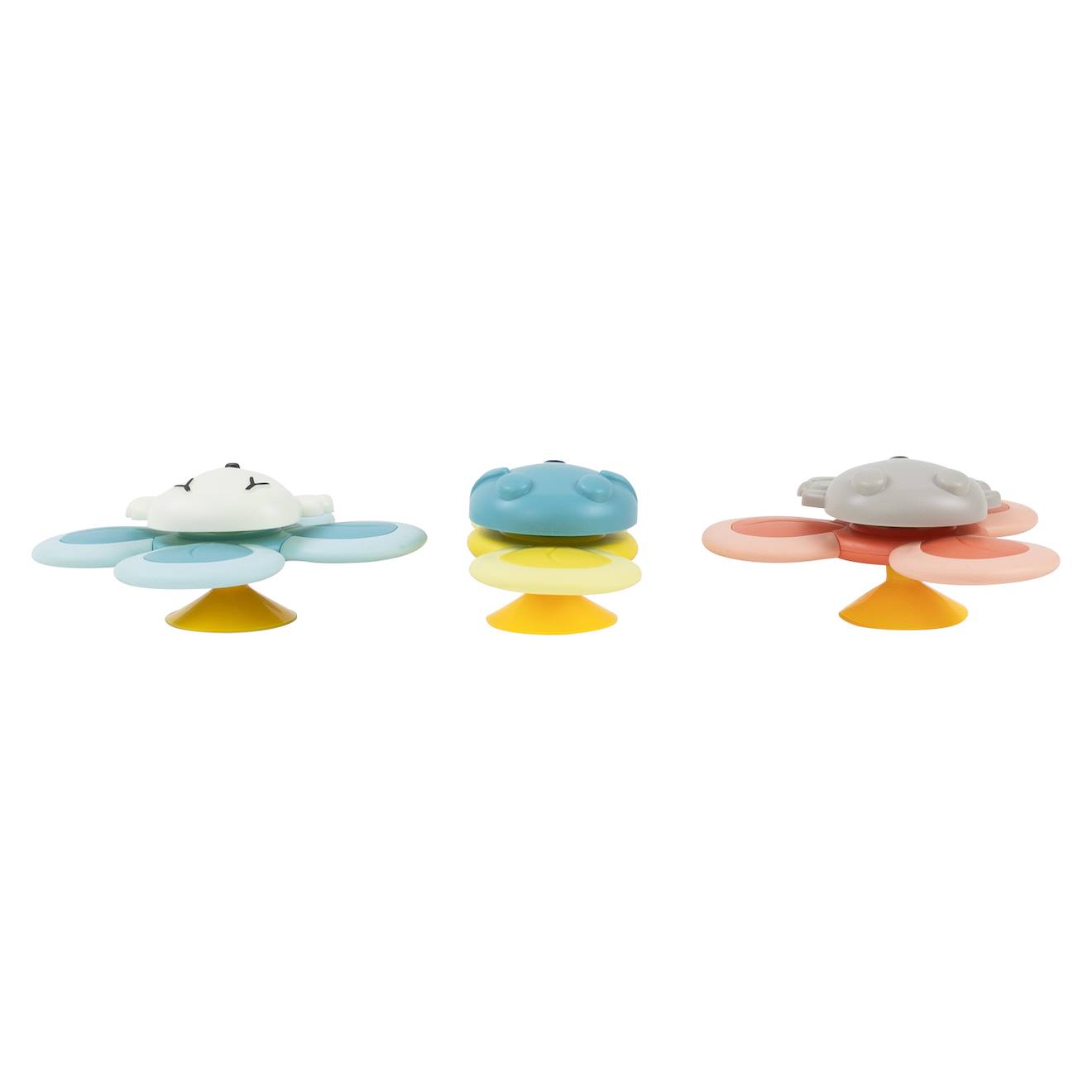 3 spinners sensoriels animaux blanc