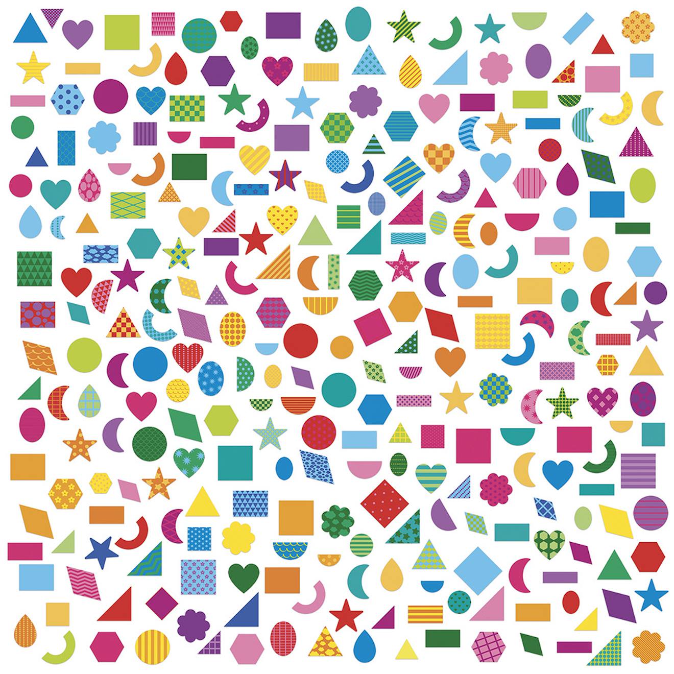 300 gommettes formes géométriques multicolore