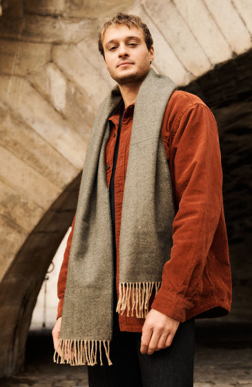 Écharpe à chevrons en laine mérinos – Élégante, chaude et intemporelle