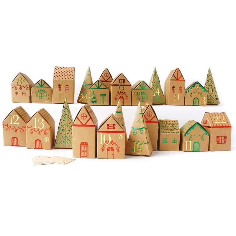 Calendrier de l'Avent Graine Créative – Village kraft à construire et remplir – photo 1