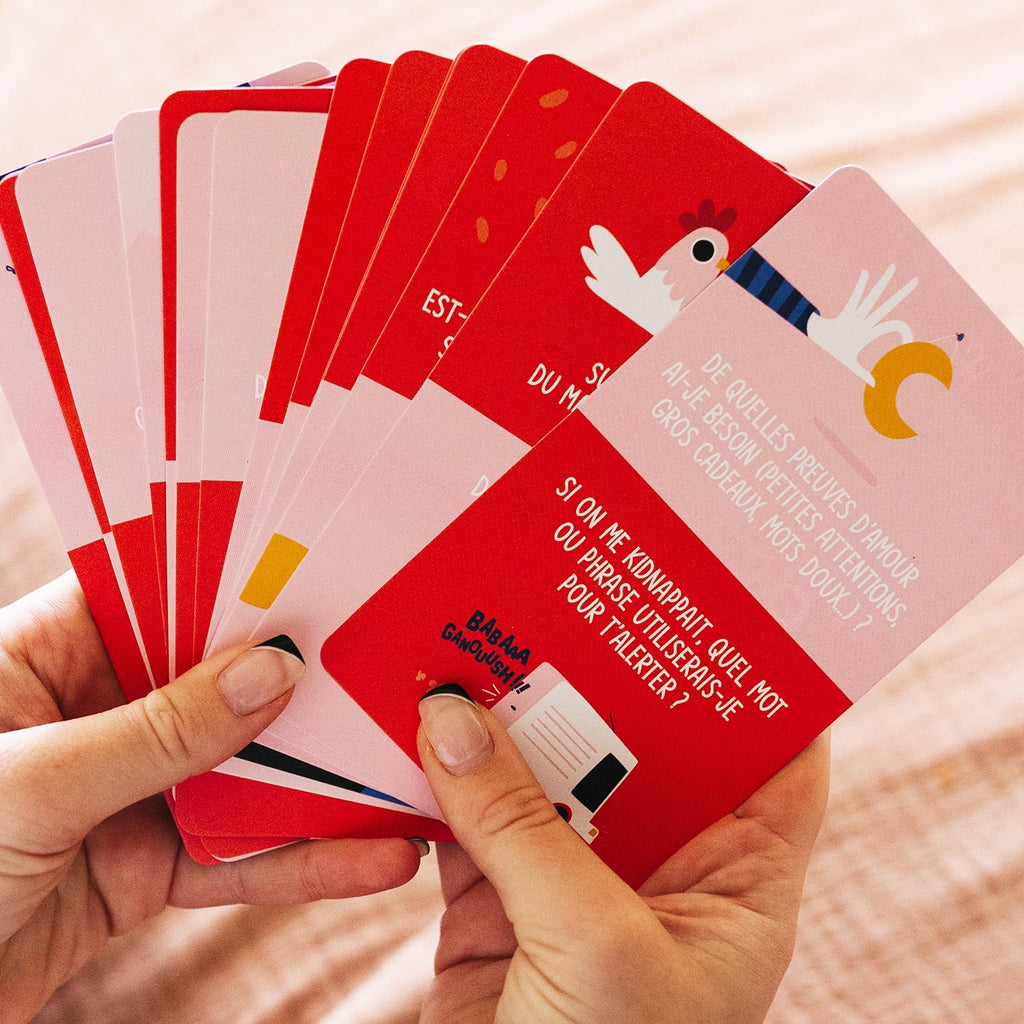 Jeu de cartes romantique pour couple avec 50 questions