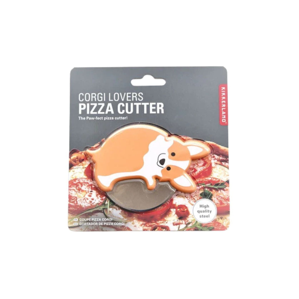 Détail de la roulette à pizza corgi en relief