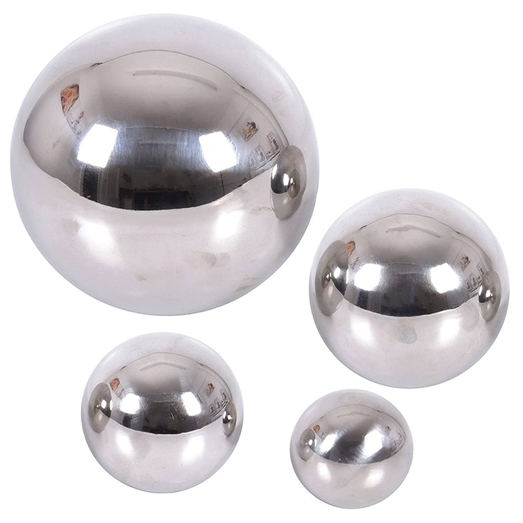 4 balles réfléchissantes argentées gris