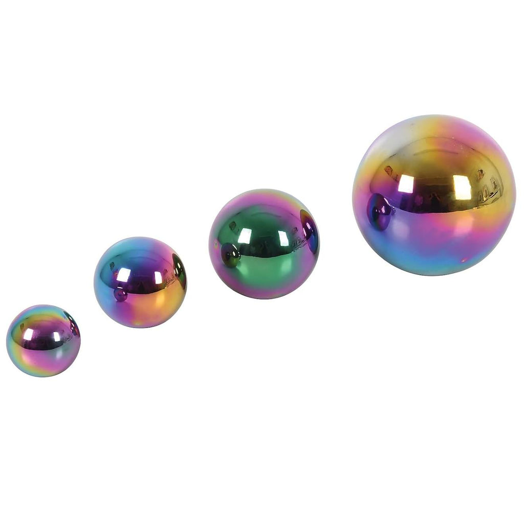 4 balles réfléchissantes multicolores gris