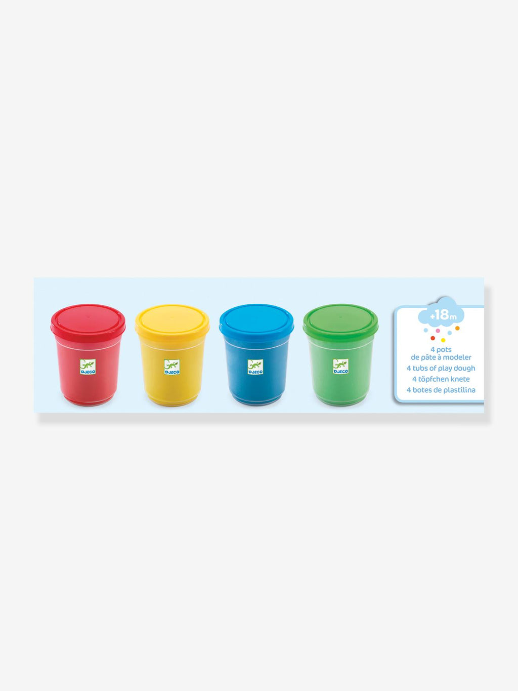 4 pots de pâte à modeler classique bleu