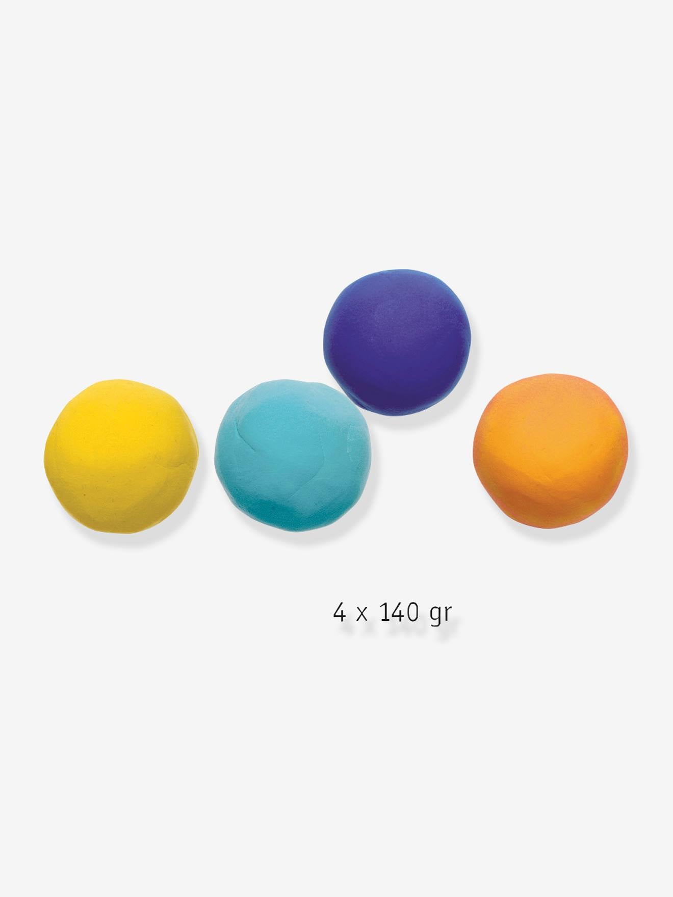 4 pots de pâte à modeler nature multicolore