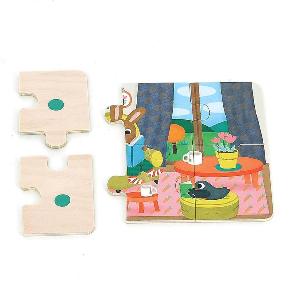 4 puzzles la maison bleu