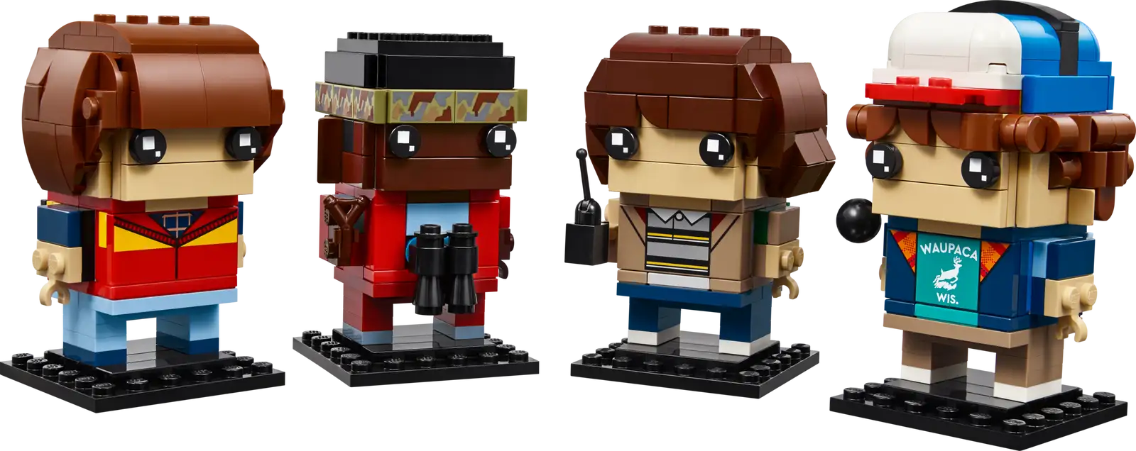 LEGO BrickHeadz Stranger Things – Figurines de Mike, Dustin, Lucas et Will