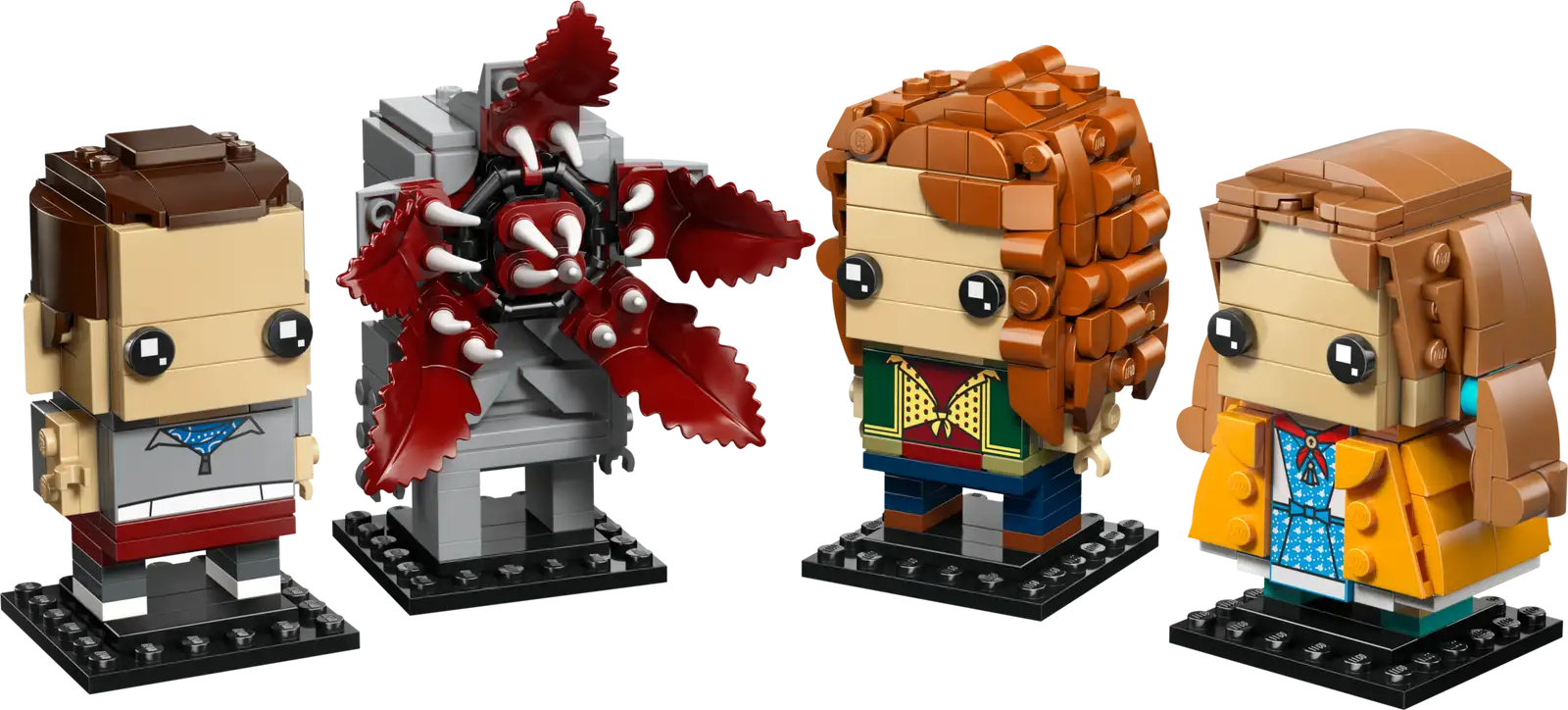 LEGO BrickHeadz Stranger Things – Figurines de Onze, Max, Démogorgon et Holly (40879)