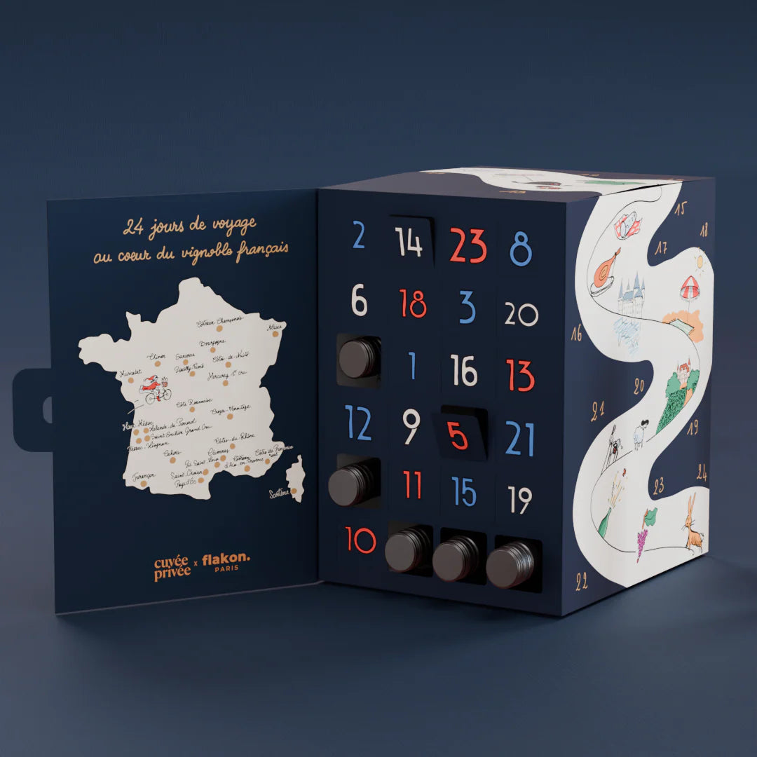 Calendrier de l’Avent Vin Flakon 2025 – 24 Vins de France