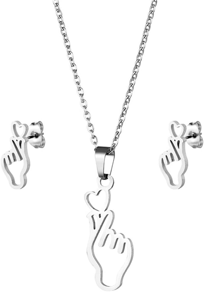 Set collier + boucles d'oreilles K-pop (AEIXYA)