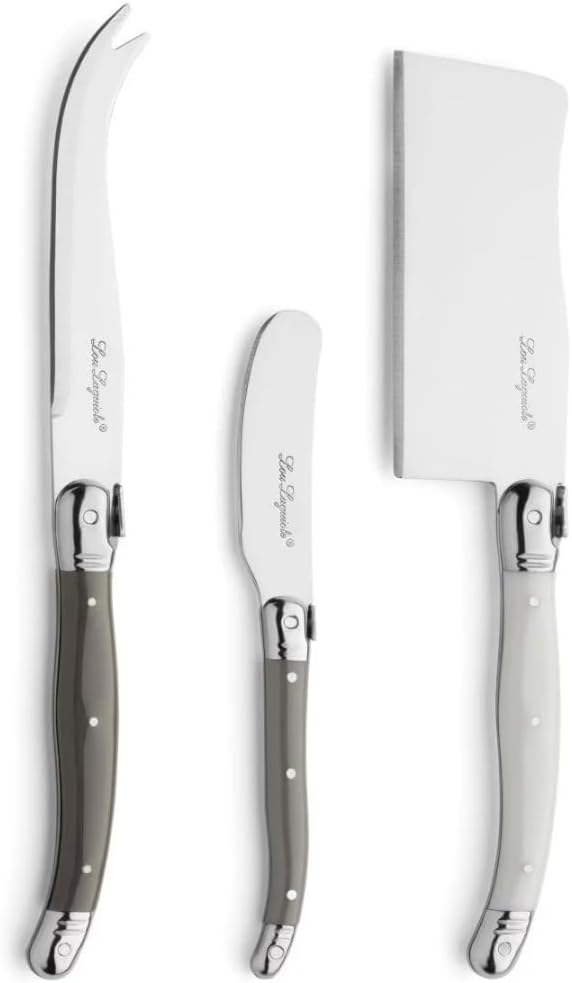 Coffret 3 couteaux à fromage Laguiole acier inox