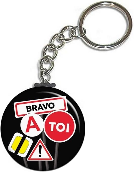Porte-clés « Bravo à toi » permis de conduire