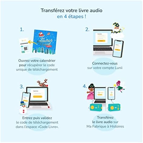 Transfert du livre audio du calendrier Lunii en 4 étapes