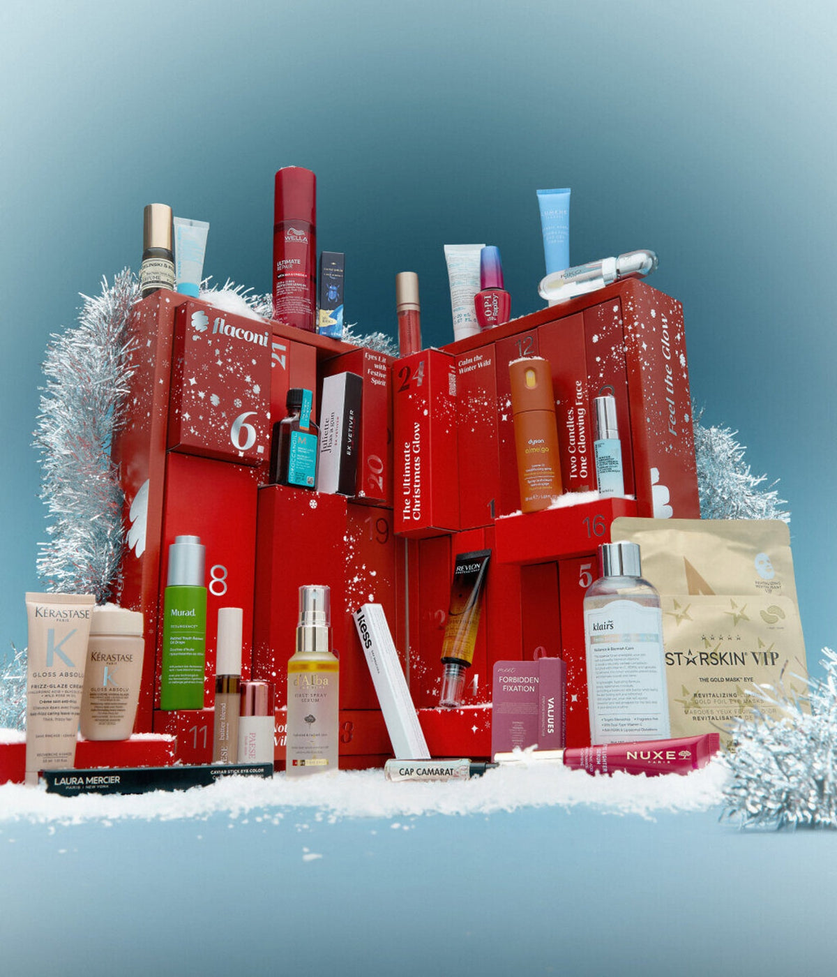 Produits beauté du calendrier de l'Avent flaconi 2026