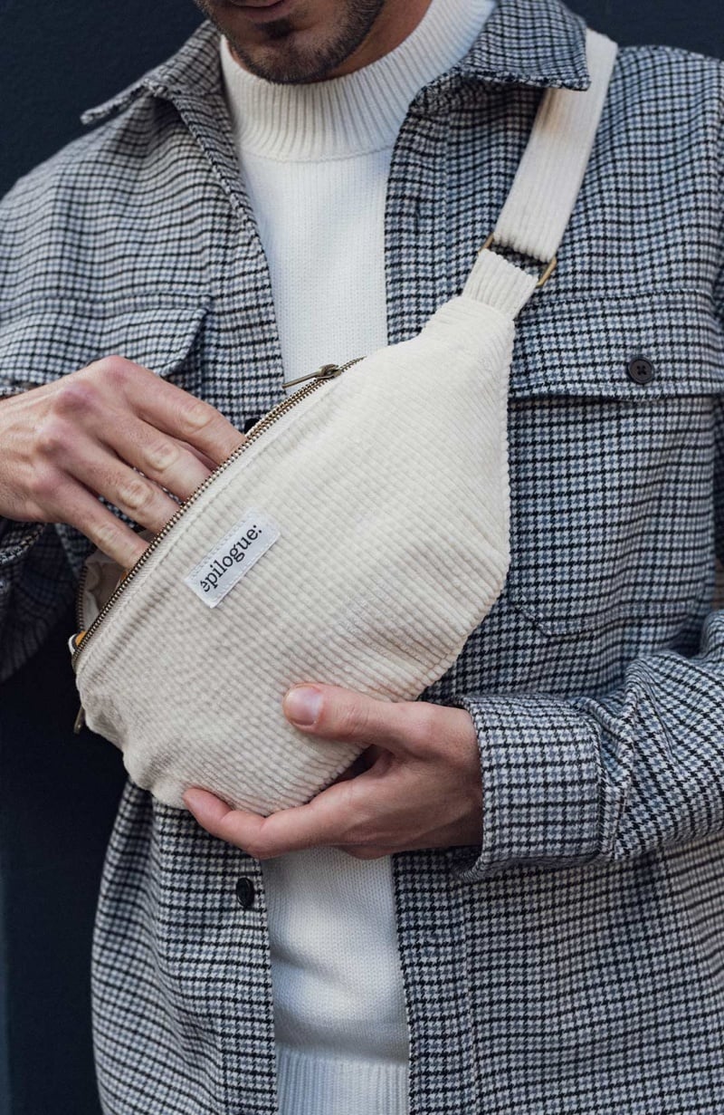 Sac Banane en velours côtelé