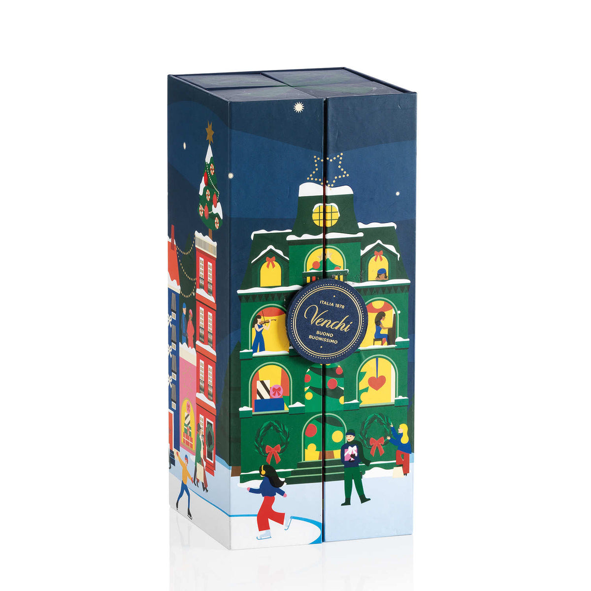 Calendrier de l'Avent Prestige Venchi illustré par Alice Bureau, coffret fermé