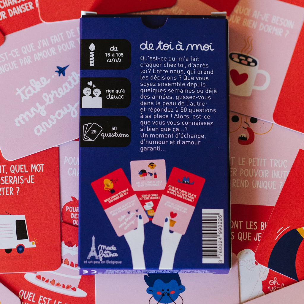 Jeu de société romantique à deux pour une soirée en amoureux