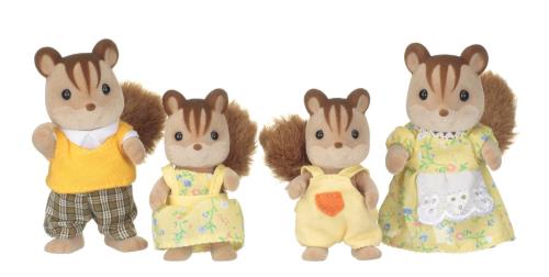 5 Figurines Famille Écureuil Roux Sylvanian Families