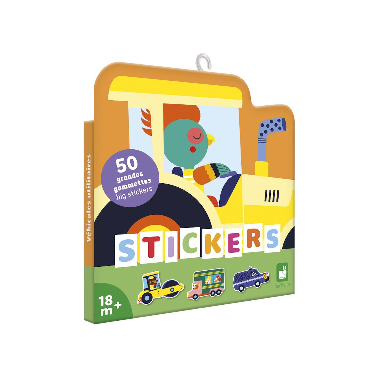 50 grandes stickers repositionnables véhicule multicolore
