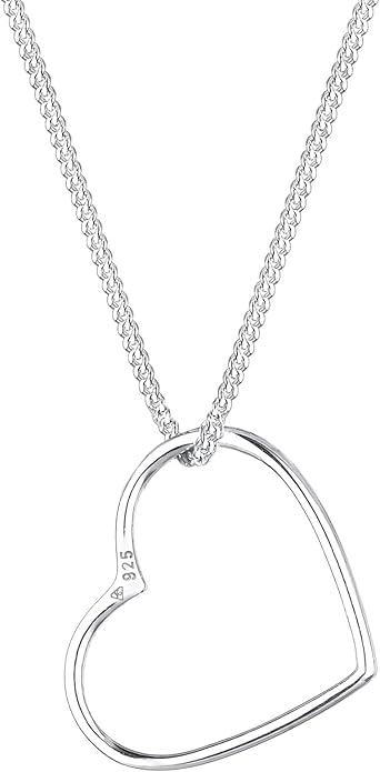 Collier Femme Pendentif Cœur Filigrane en Argent Sterling 925 Elli