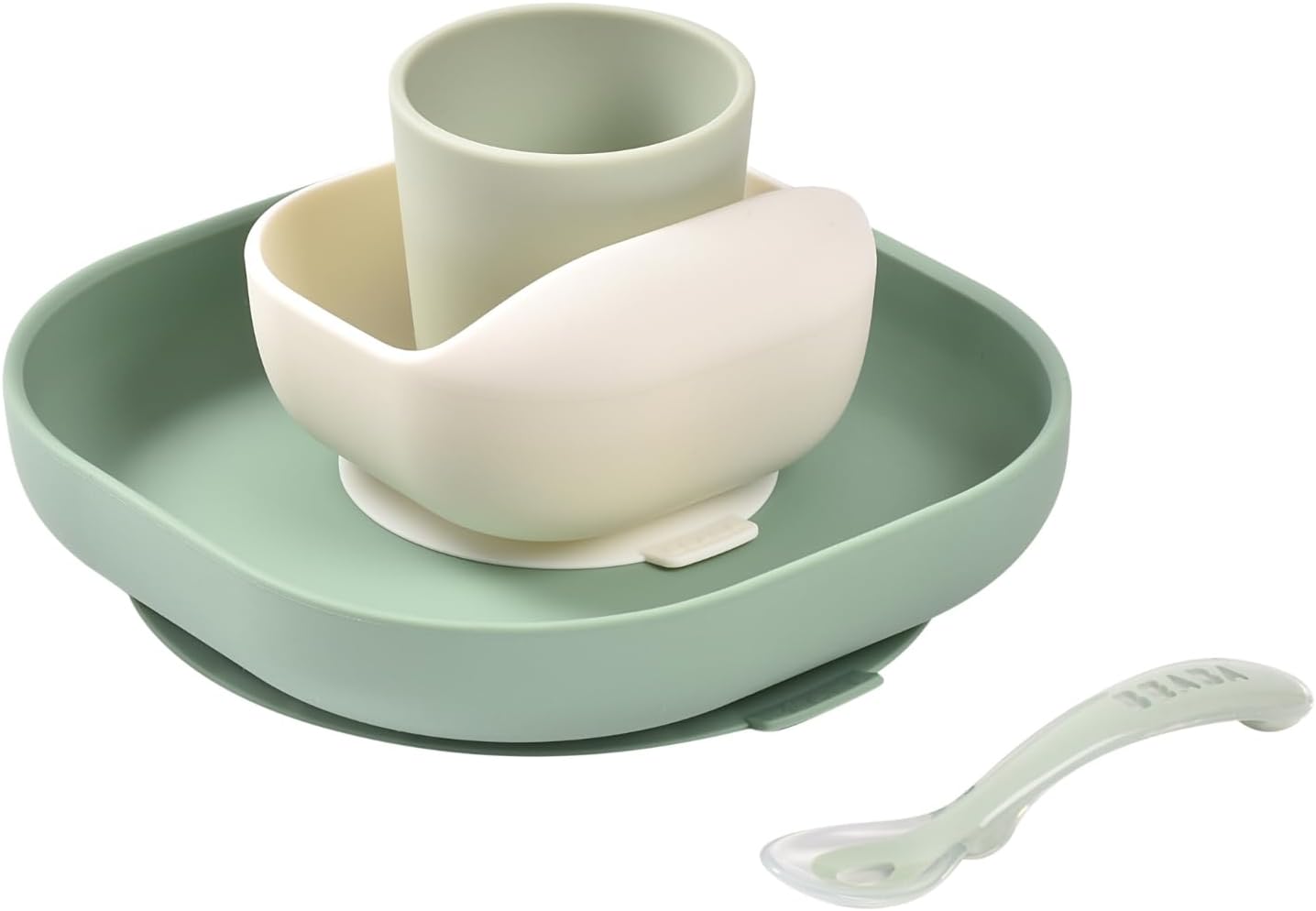 Set vaisselle silicone repas bébé - BÉABA