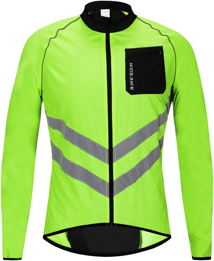 Veste cyclisme haute visibilité WOSAWE, coupe-vent