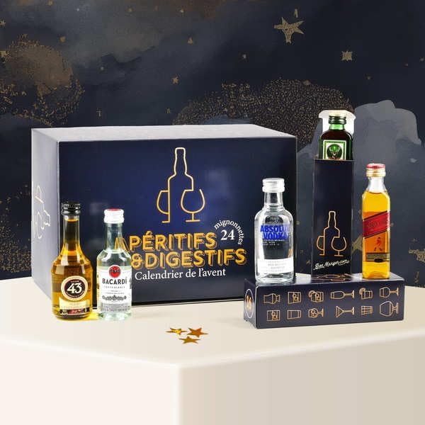 Calendrier de l'Avent mini-bar BienManger 24 mignonnettes apéritifs et digestifs