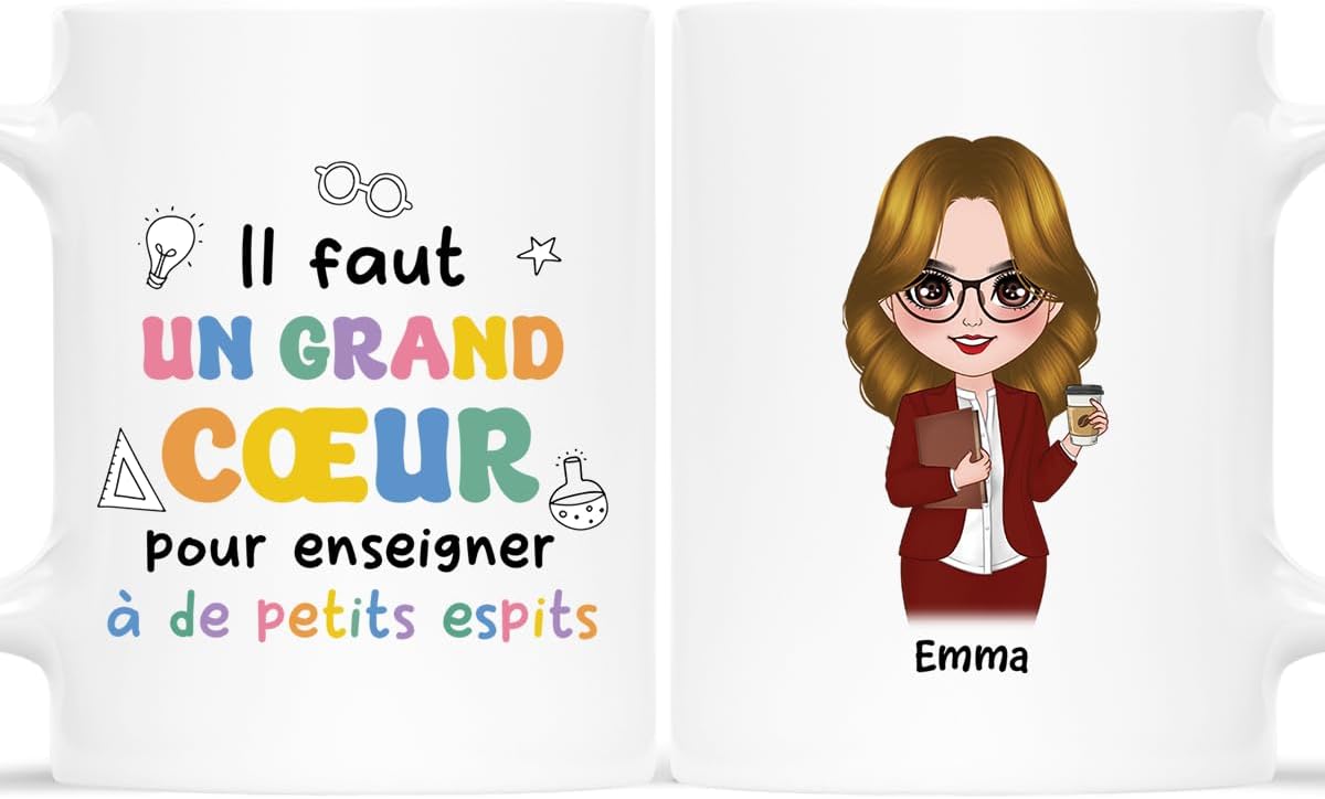 Mug personnalisé « La Meilleure Maîtresse » prénom