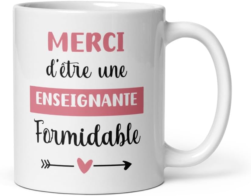 Mug « Merci enseignante formidable » (MugSmile)