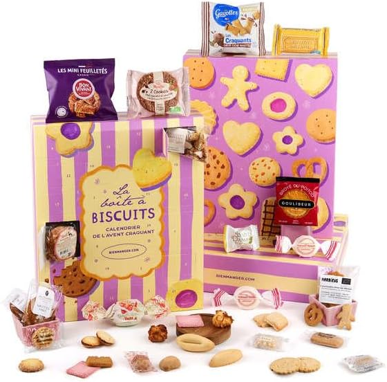 Calendrier de l'Avent La Boîte à Biscuits avec les biscuits ouverts