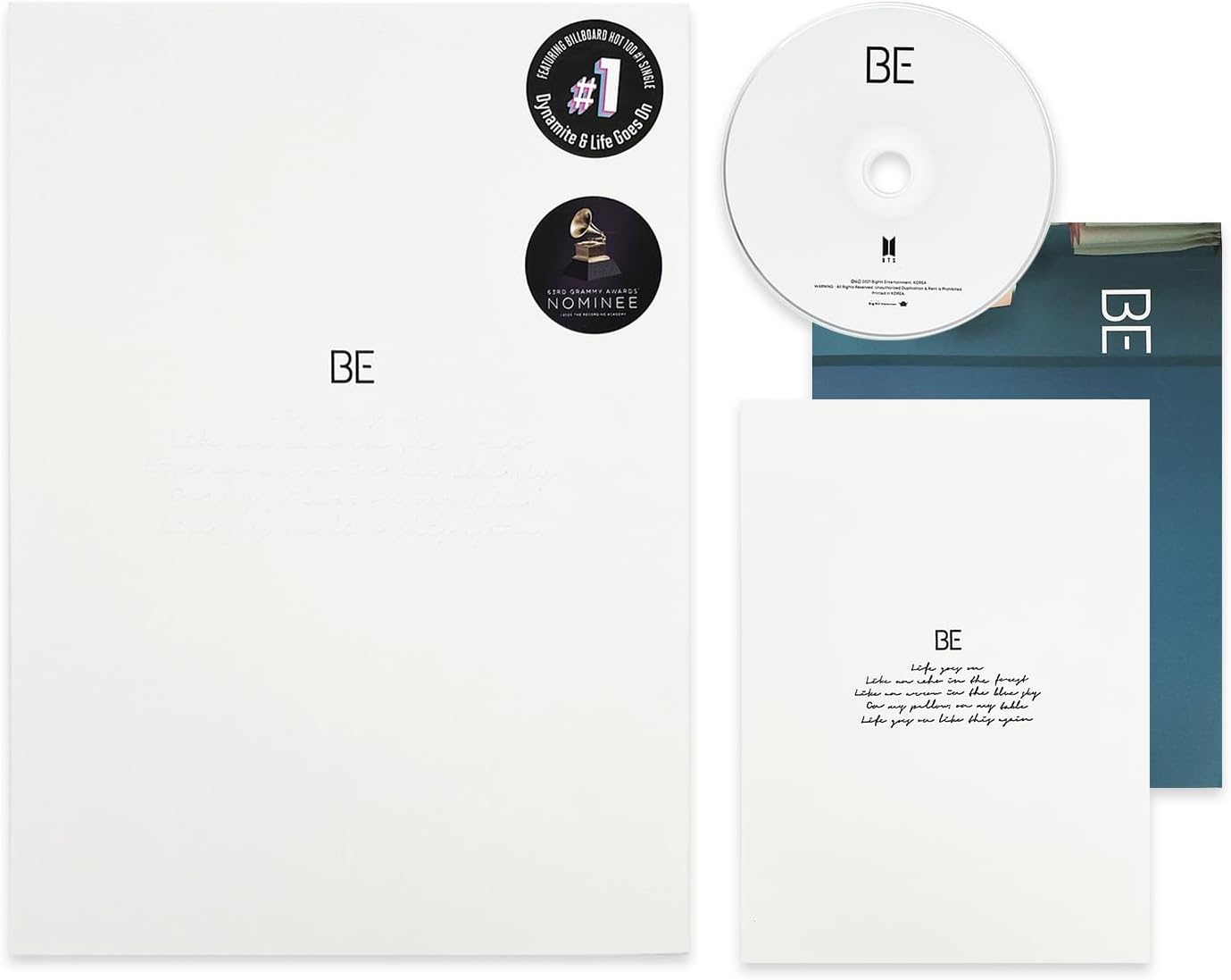 BTS — Album BE (sleeve + photobook + poster + miroir)