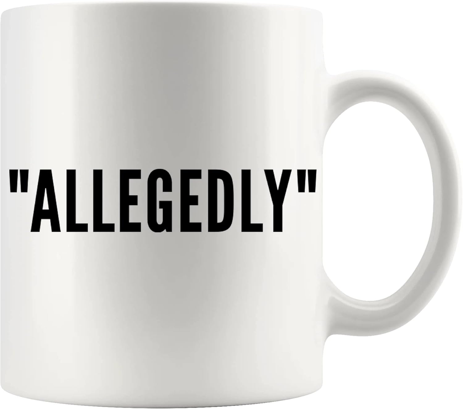 Mug « Allegedly » humour avocat (Panvola)