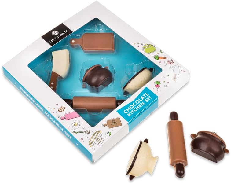 Coffret pour les cuisiniers en figurines de chocolat