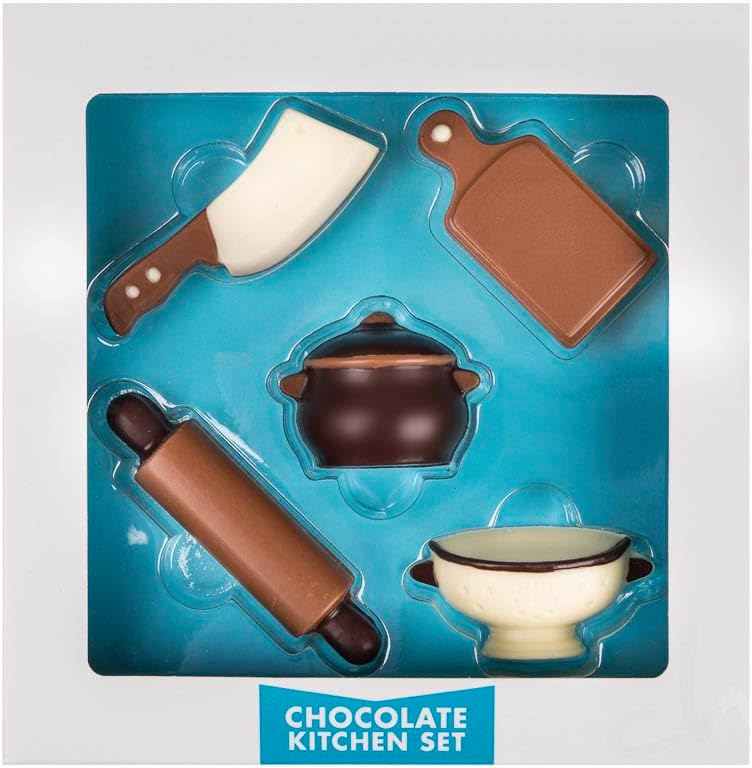 Coffret pour les cuisiniers en figurines de chocolat