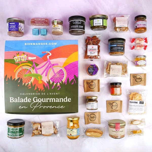 Contenu du calendrier de l'Avent Balade Gourmande en Provence