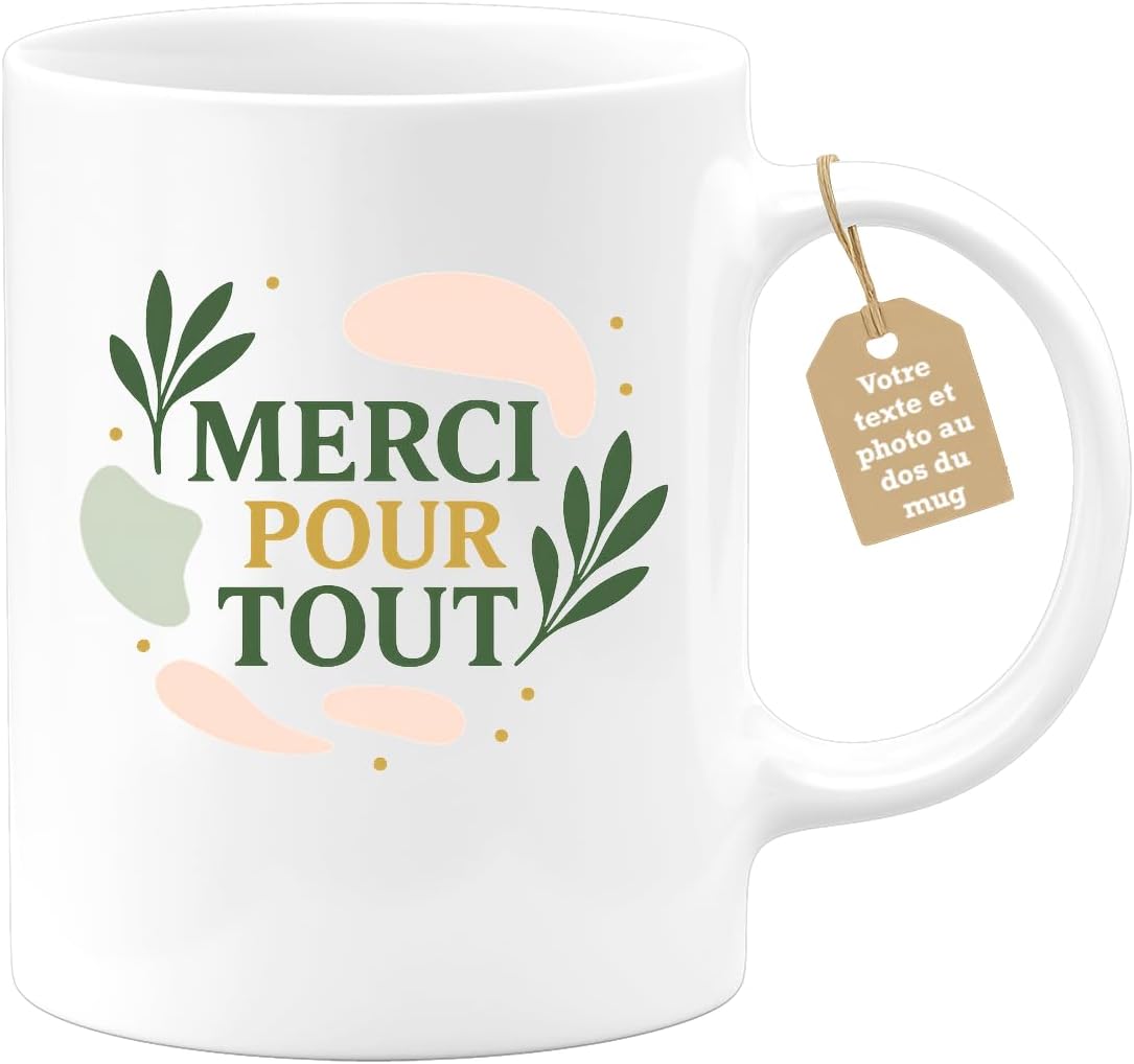 Mug Remerciement personnalisé « Café-Croissant »