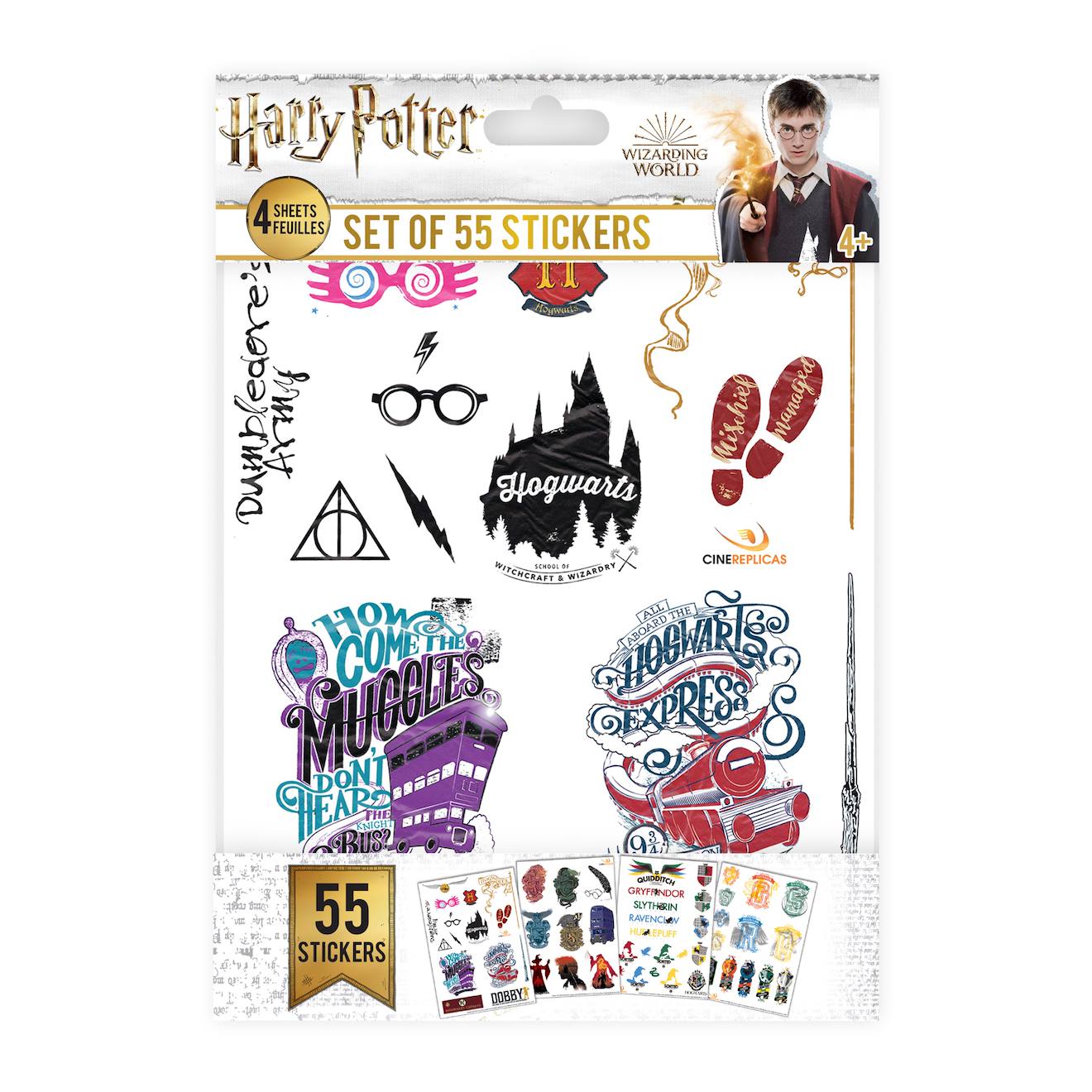 55 Autocollants - Harry Potter Multicolore