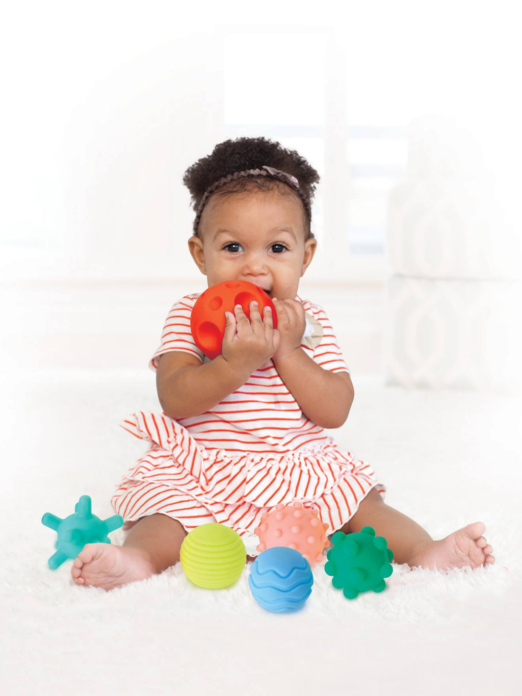 6 balles sensorielles super soft multicolore